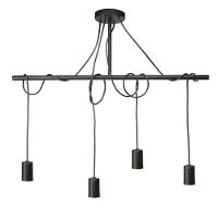 Lustre Pendente Taschibra Tears Linear Preto E27 Bivolt - 3