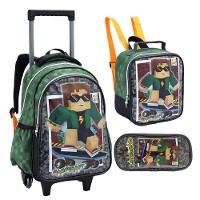 Kit Mochila De Rodinhas + Lancheira Térmica + Estojo Duplo Gamecraft Denlex - 1