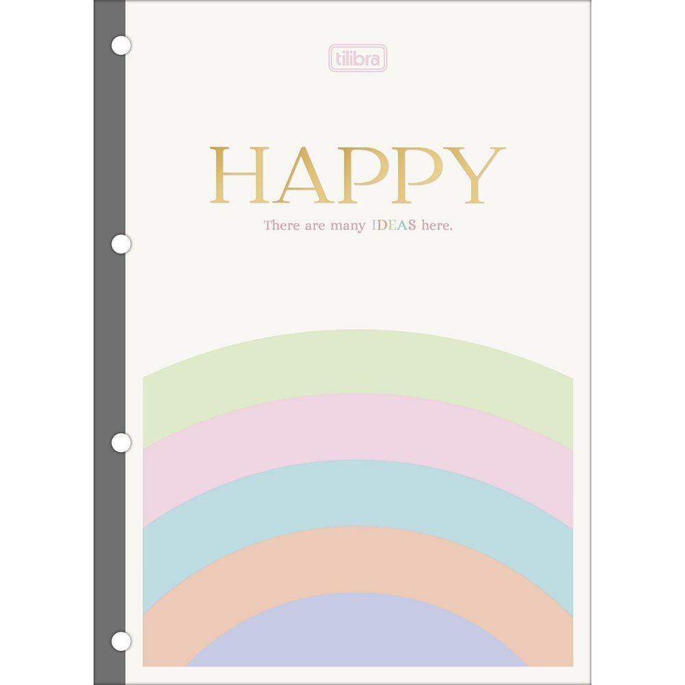 Refil Tiliflex Para Caderno Argolado Universitário Happy 80 Folhas Tilibra - 1
