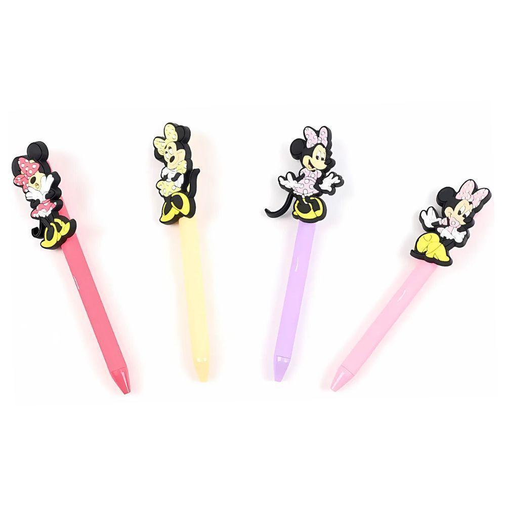 Caneta Esferográfica Retrátil Escrita Azul Disney Minnie Mouse Molin Lilás - 2