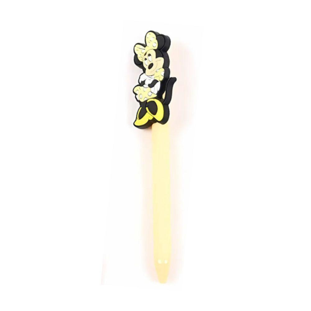 Caneta Esferográfica Retrátil Escrita Azul Disney Minnie Mouse Molin Amarelo - 1