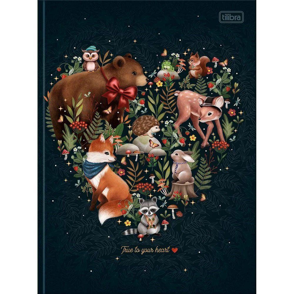 Caderno Brochura Capa Dura Universitário Loveland 80 Folhas Tilibra Preto - 1