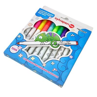 Caneta Hidrocor Com Cheirinho 12 Unidades Sylvapen Newpen