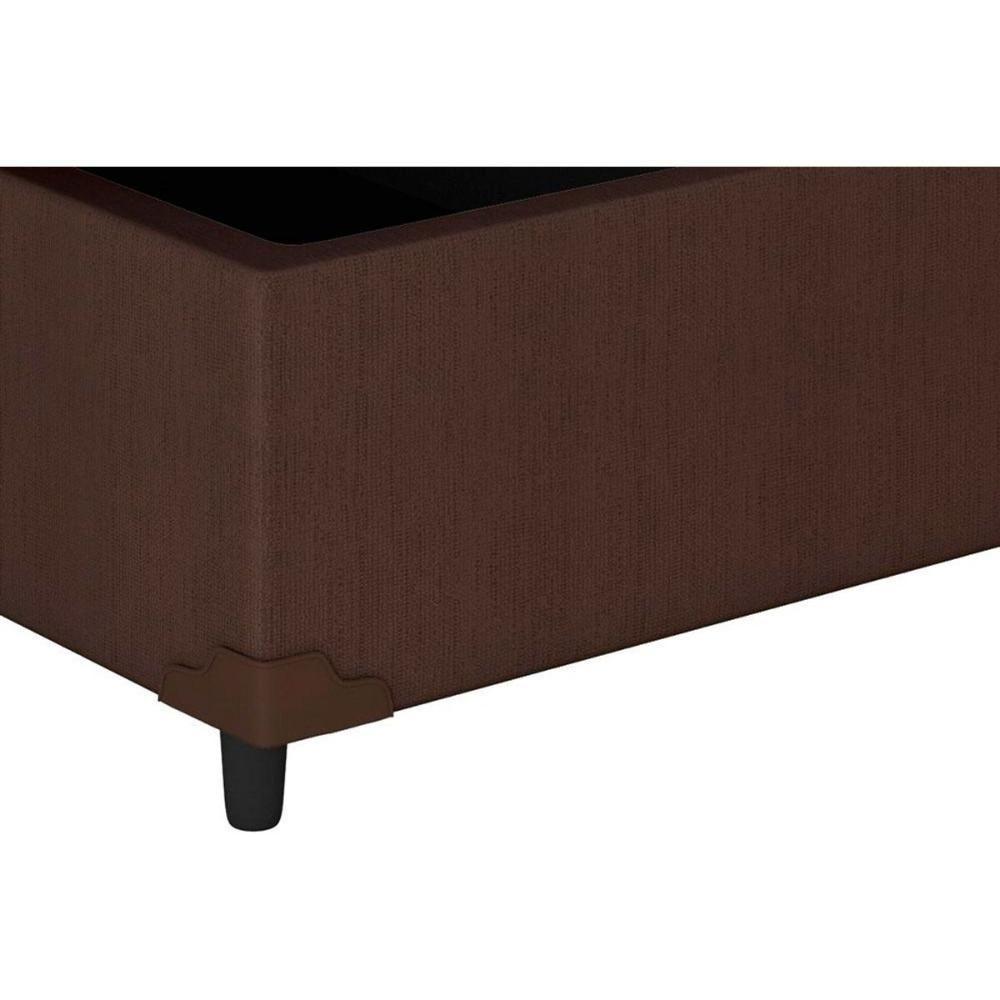 Cama Box Baú: Colchão Molas Ensacadas Superlastic King Best + Base Crc Courano Brown (193x203) - 7