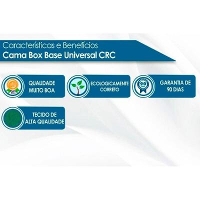 Cama Box Casal: Colchão Espuma D33 Paropas Anatômico Confort Ultra Firme + Base Crc Suede Clean (138x188)