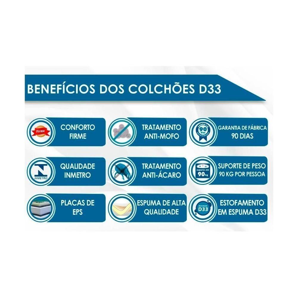 Cama Box Casal: Colchão Espuma D33 Orthoflex Comfortpedic Black + Base Crc Suede Black (138x188) - 2