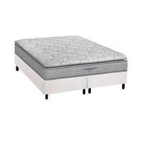 Cama Box King: Colchão Espuma D45 Probel Anatômico Guarda Costas Próextreme Plus + Base Crc Courano White (193x203) - 1