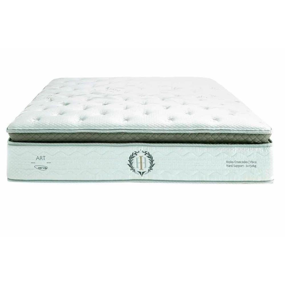 Cama Box Casal: Colchão Molas Ensacadas Herval Imperatore Gold C1655 + Base Crc Suede Gray (138x188x34) - 3