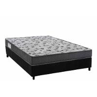 Cama Box Viúva: Colchão Espuma D33 Ortobom Anatômico Iso 100 Ultra Firme + Base Crc Suede Black (128x188) - 1