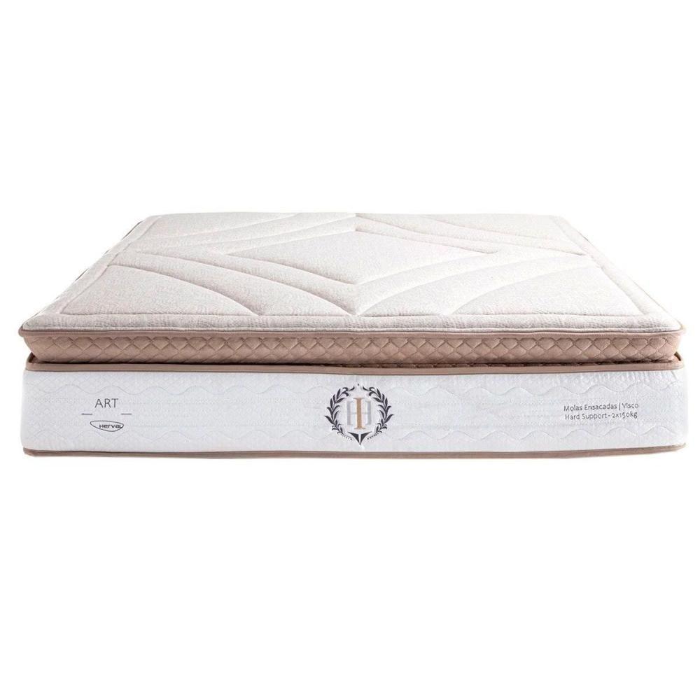 Cama Box King: Colchão Molas Ensacadas Herval Poseidon Plus C1954 + Base Crc Suede Clean (193x203x34) - 4
