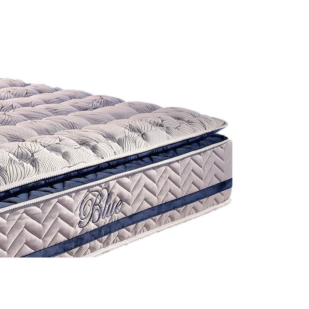 Cama Box Solteiro: Colchão Molas Ensacadas Paropas Blue + Base Crc Rústico Black (88x188) - 6