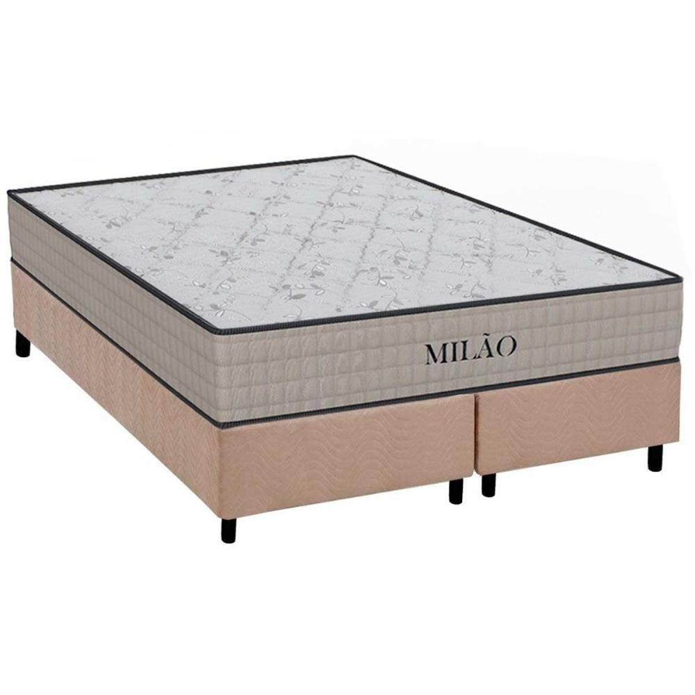 Cama Box Queen: Colchão Espuma D33 Orthoflex Milão + Base Crc Suede Clean (158x198) - 1