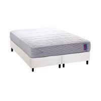 Cama Box Queen: Colchão Espuma D33 Herval - Ag 65 Feelcore + Base Crc Courano White (158x198) - 1