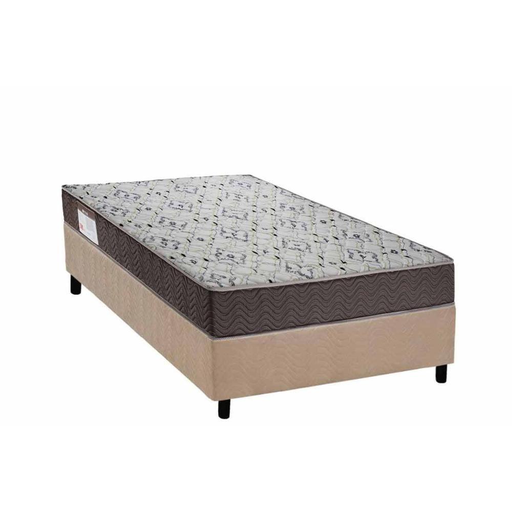 Cama Box Solteiro: Colchão Espuma D45 Ortobom Iso 150 Mega Firme + Base Crc Suede Clean (88x188) - 1