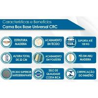 Cama Box Solteiro: Colchão Molas Masterpocket Ensacadas Paropas Blue + Base Crc Rústico Black (88x188) - 5