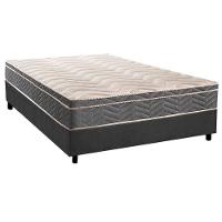 Cama Box Casal: Colchão Ortopédico Paropas D45 Anatômico Confort Mega Firme + Base Crc Suede Gray (138x188) - 1