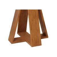 Mesa Para Cozinha Celeste Com Tampo Madeirado Vidro Curvo 120x90cm Freijo-cinza Urbano Dj Móveis - 3