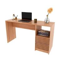 Mesa Computador Escrivaninha Com Gaveteiro Ripado Me4174 Branco Tecno Mobili - 7