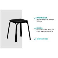 Mesa Para Cozinha Dobrável E 4 Banquetas 1748 Branco Carraro - 3