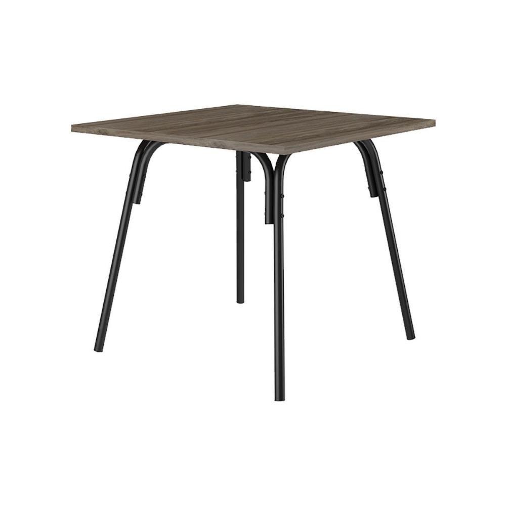 Mesa Para Cozinha 1569 Com Tampo Madeirado 90cm Preto Legno Carraro - 1