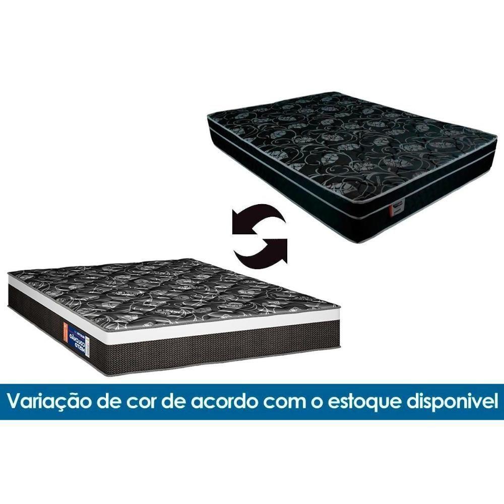 Cama Box Baú Casal: Colchão Anatômico Plumatex D33 Selectus + Base Crc Suede Black (138x188) - 3
