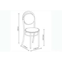 Conjunto Mesa Sala Jantar 1547 Aço Com Tampo Madeirado 160x90cm E 6 Cadeiras 190 Prata Freijó Prata Branco Carraro - 5