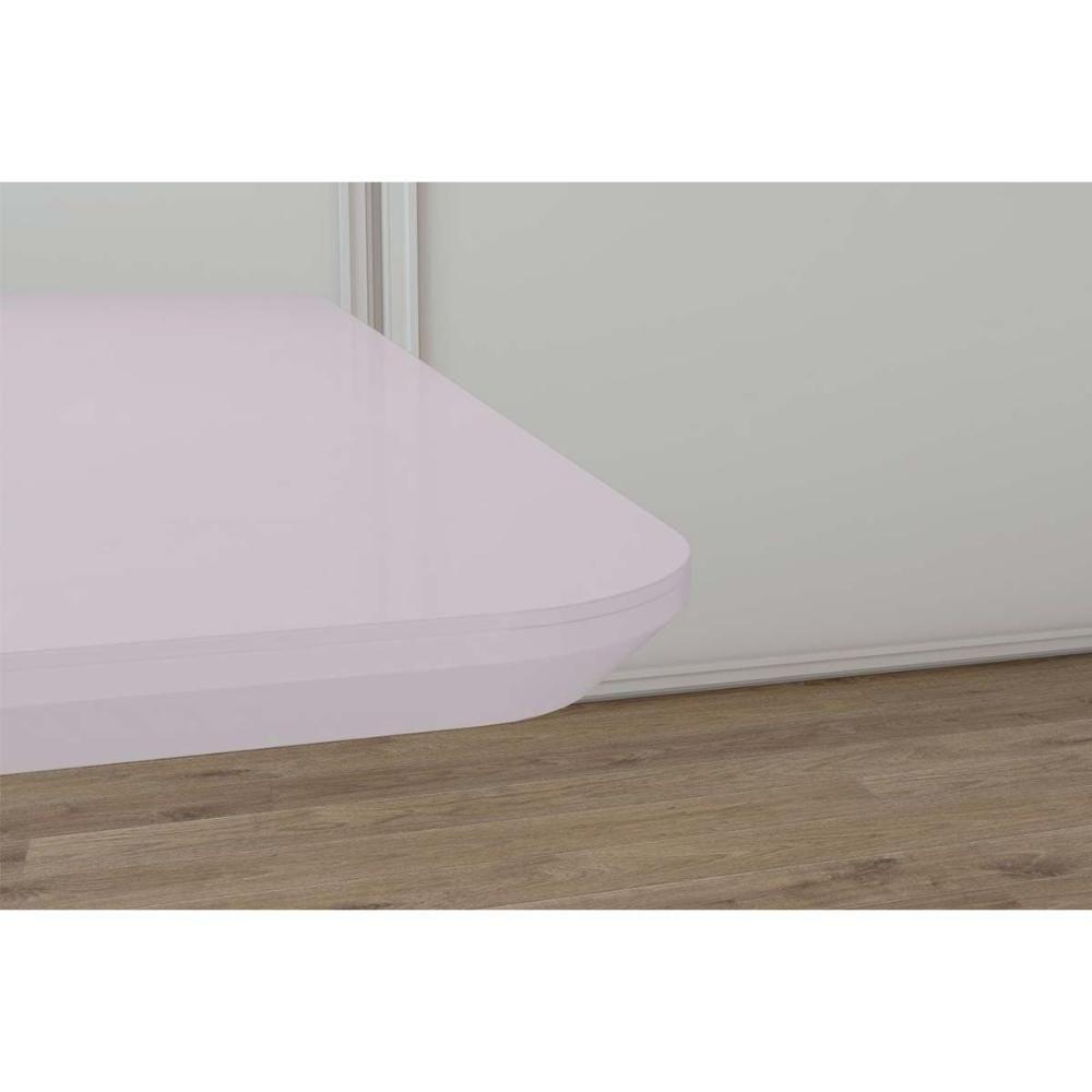 Mesa Para Cozinha Apogeu Plus Com Tampo Madeirado Vidro 170x90cm Amêndoa Off White Lopas - 4