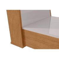 Mesa Para Cozinha Apogeu Plus Com Tampo Madeirado Vidro 170x90cm Amêndoa Off White Lopas - 6