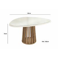 Mesa Para Cozinha Lavanda Com Tampo Madeirado Com Vidro 135x105cm Nogueira Preto Fosco Kappesberg - 3