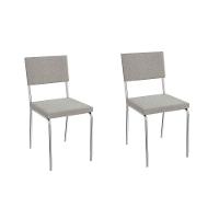 Conjunto Mesa Sala Jantar Volga Com Tampo De Vidro 90cm E 4 Cadeiras Zaria Cromada Boucle Bege Kappesberg - 5