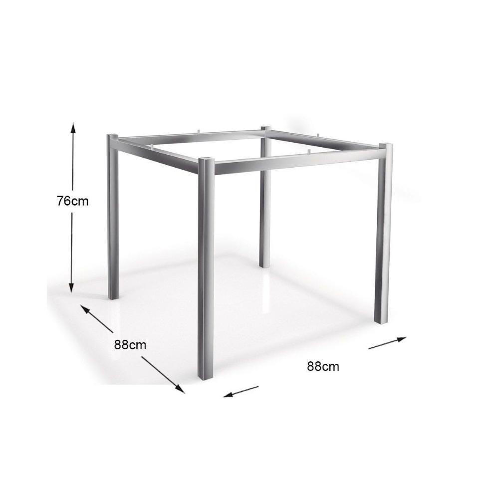 Mesa Para Cozinha Reno Com Tampo 90cm Cromada Nogueira Kappesberg - 3