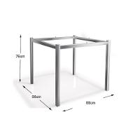 Mesa Para Cozinha Reno Com Tampo 90cm Cromada Nogueira Kappesberg - 3