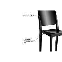 Conjunto Mesa Sala Jantar Reno Com Tampo De Vidro 90x90cm E 4 Cadeiras Hydra Plus Preto Kappesberg - 3