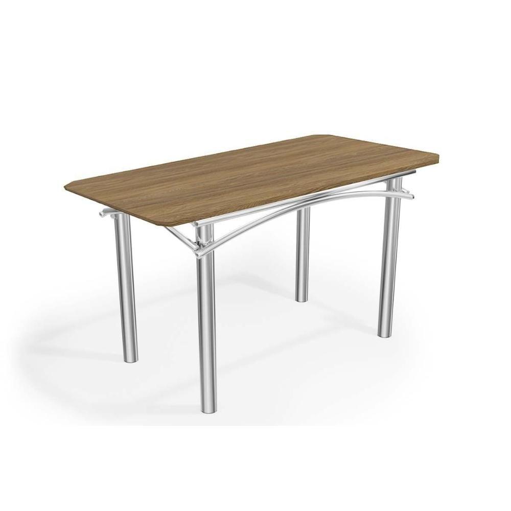Mesa Para Cozinha Elba Com Tampo 1.60cm Cromada Nogueira Kappesberg - 1