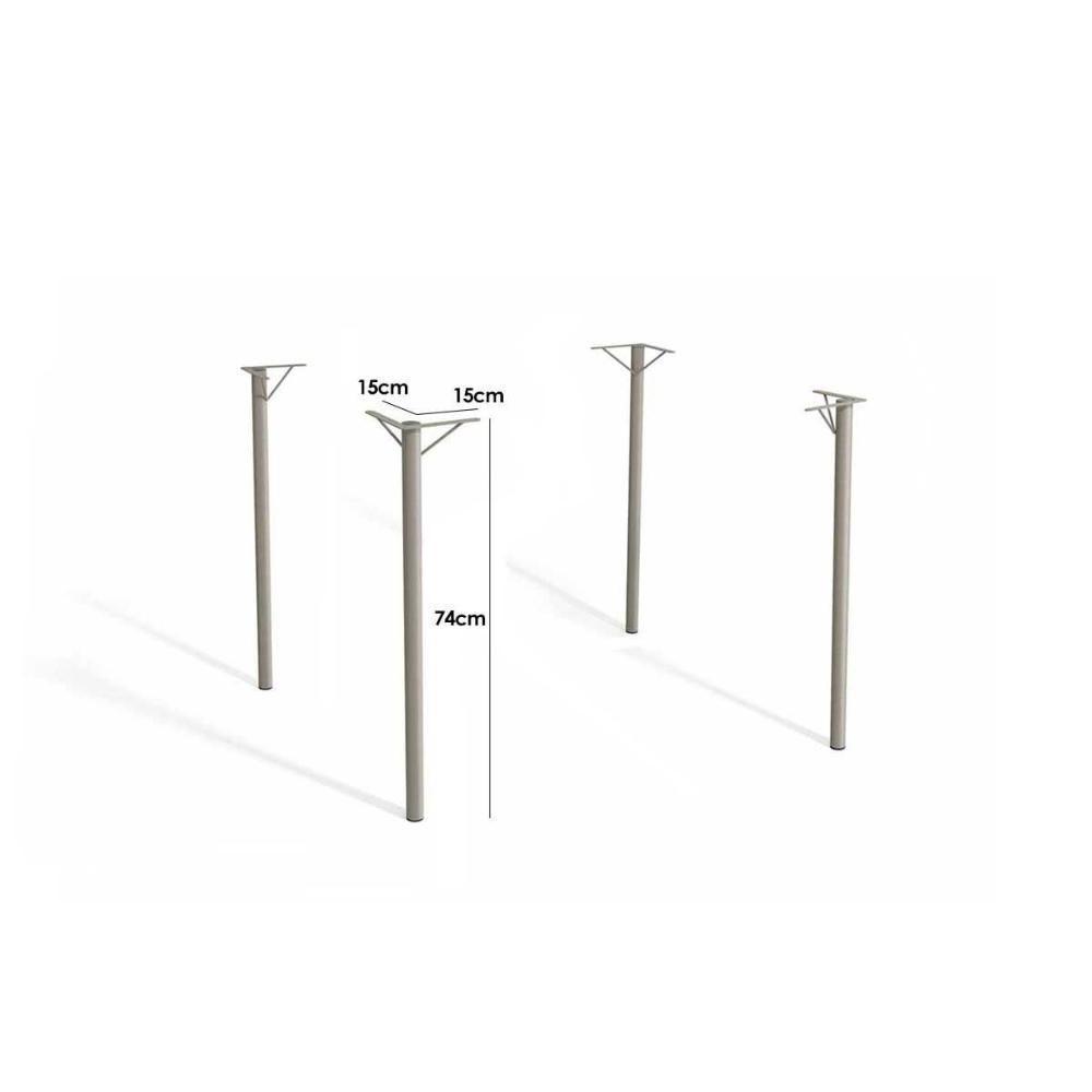 Mesa Para Cozinha Sena Aço Com Tampo Madeirado 136x90cm Niquel Nogueira Kappesberg - 2