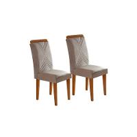Kit 2 Cadeiras Sala Jantar Amsterdã 2 Un Imbuia Suede Capuccino Rufato - 8