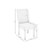 Cadeira Sala De Jantar 2cad129ng Kit 4 Un Nogueira Suede Preto A038 - 2