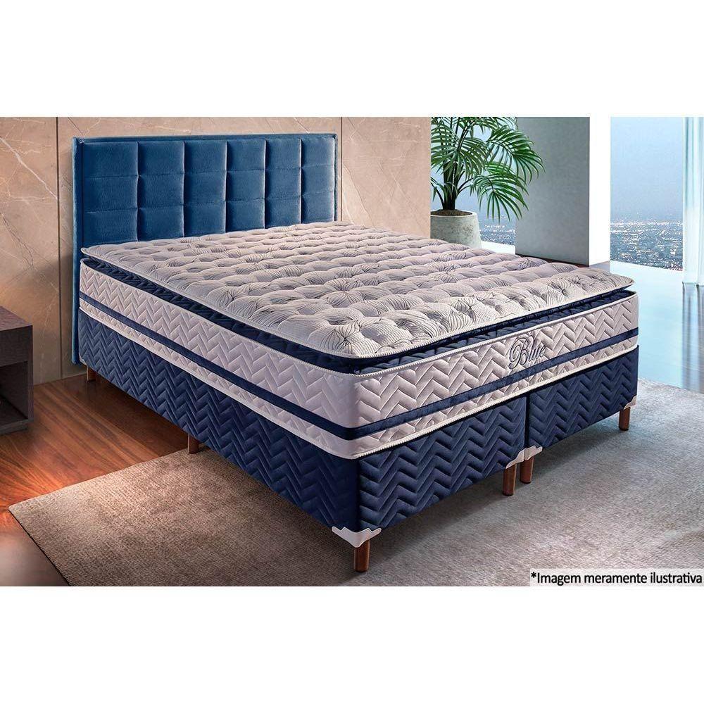 Colchão Solteiro Espuma Viscoelástico Visco Gel Molas Ensacadas Masterpocket Blue Pillow Top (88x188x32) - Paropas - 8