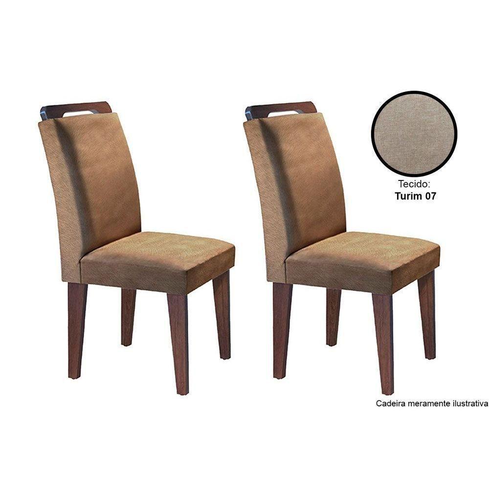Kit 2 Cadeiras Sala Jantar Athenas 2 Un Cafe Linho Turim Bege Rufato - 7