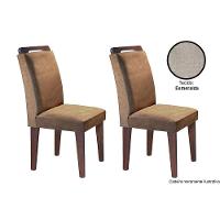 Kit 2 Cadeiras Sala Jantar Athenas 2 Un Cafe Linho Turim Bege Rufato - 5