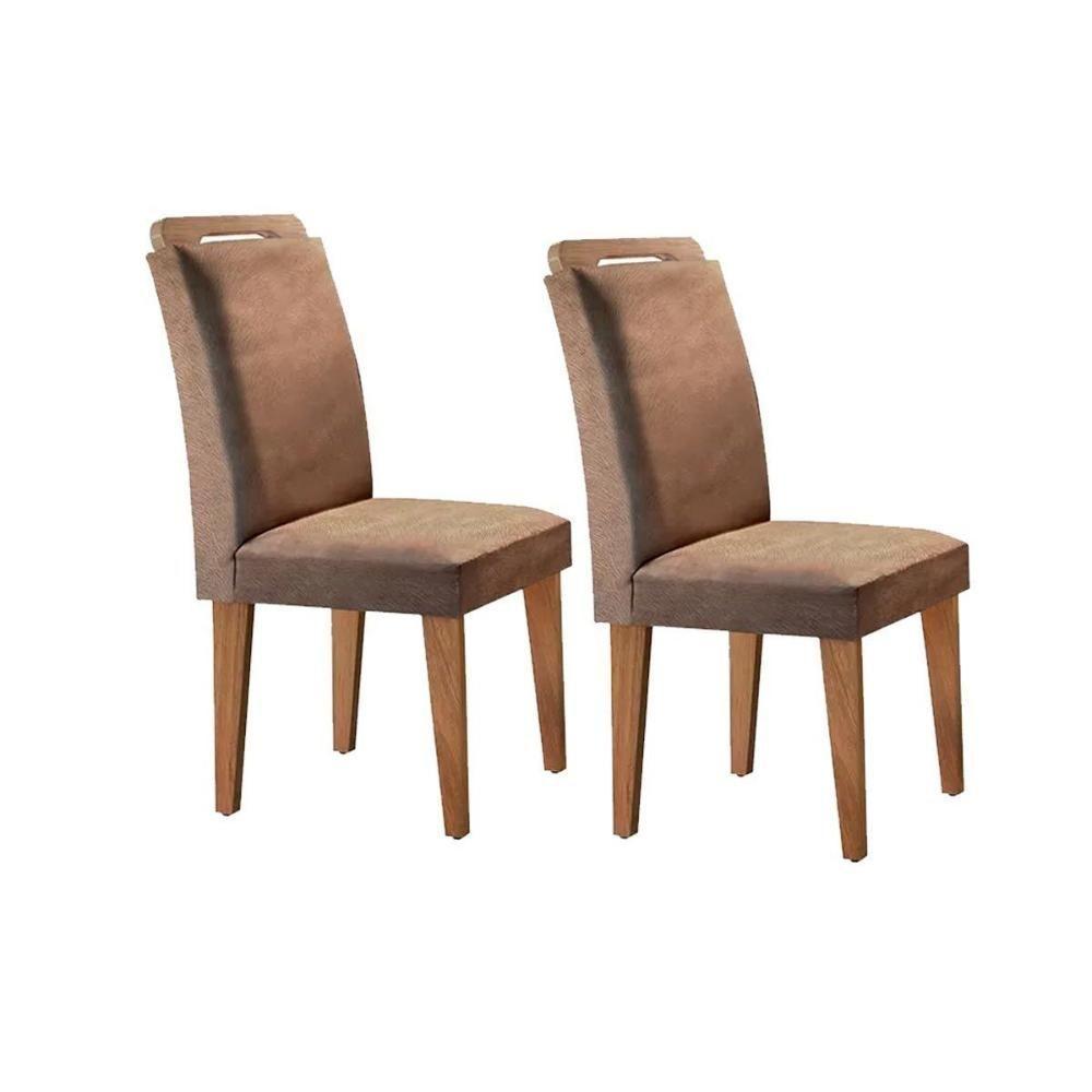 Cadeira Sala De Jantar Athenas Kit 2 Un Imbuia Animale Chocolate Rufato - 1
