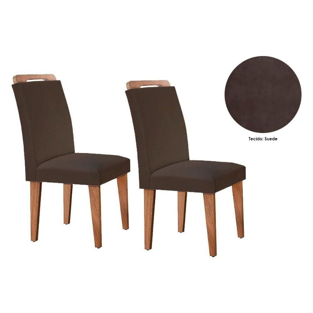 Cadeira Sala De Jantar Athenas Kit 2 Un Imbuia Animale Chocolate Rufato - 4