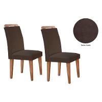 Cadeira Sala De Jantar Athenas Kit 2 Un Imbuia Animale Chocolate Rufato - 4