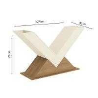 Base De Mesa Para Cozinha Amora Ba35 Madeirado Sem Tampo Canela Kappesberg - 2