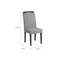 Cadeira Sala De Jantar Athenas Kit 2 Un Imbuia Suede Capuccino Rufato - 2