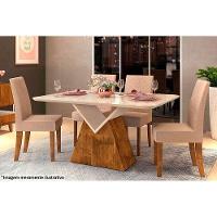 Kit 2 Cadeiras Sala Jantar Elis 2 Un Carvalho Nobre Linho Saara - 4