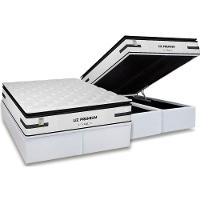 Conjunto Box Baú King: Colchão Molas Plumatex Ensacadas Liz Premium D33 + Base Crc Courano White (193x203) - 1