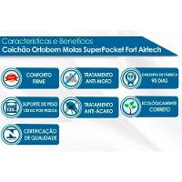 Colchão Solteiro Molas Masterpocket Ensacadas Super Airtech Spring Ortopillow (78x188x25) - Ortobom - 2