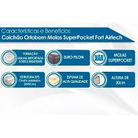 Colchão Solteiro Molas Masterpocket Ensacadas Super Airtech Spring Ortopillow (78x188x25) - Ortobom - 3