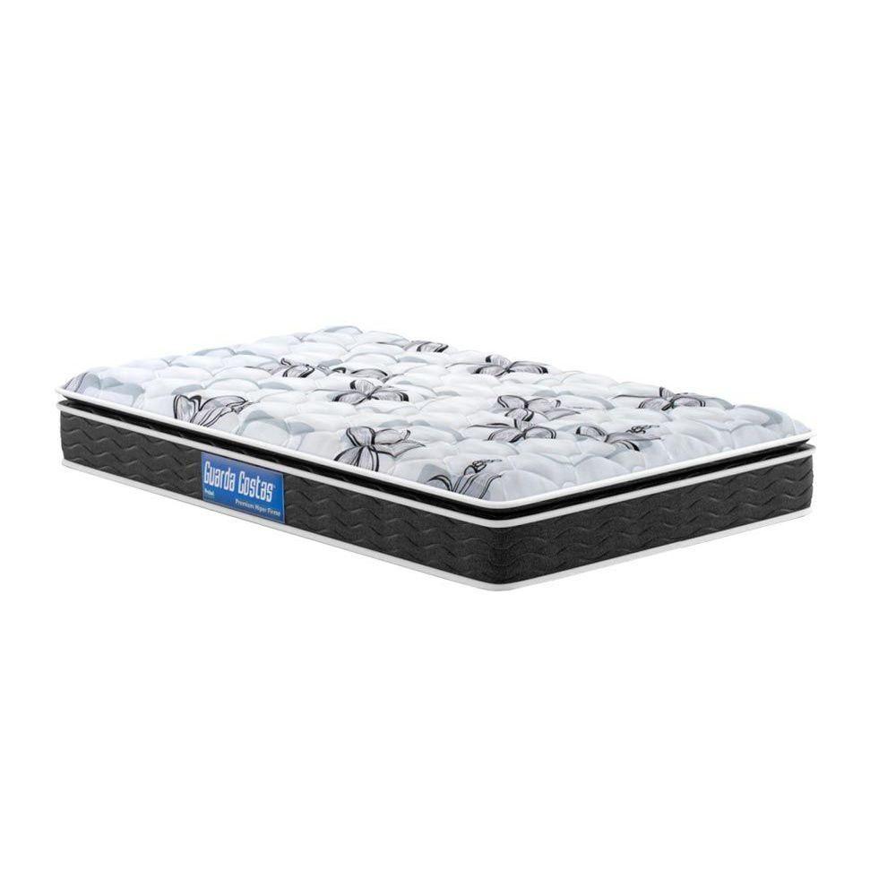 Colchão Solteiro Espuma D40-20 Guarda Costas Premium Hiper Firme Pillow Top Black (78x188x24) - Probel - 1